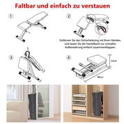 YOLEO klappbare Hantelbank Multifunktion Training Fitness Bank Bauchtrainer Schrägbank mit 6-Fach Verstellbarer Rückenlehne/3-Fach verstellbarer Sitzkissen,Belastung 300kg (Elegantes Schwarz-Rot)