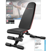 Sportstech Hantelbank Klappbar für Zuhause, 40in1 Schrägbank & Flachbank mit Bankdrücken, Rückentrainer, bench press, Deutsche Qualitätsmarke, sicheres Verstellsystem, BRT400