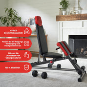 Finer Form Multifunktionale FID Hantelbank für Ganzkörpertraining, übergroße Rückenverlängerung, römischer Stuhl, verstellbare Bauchmuskelbank, Schrägbank, Flachbank