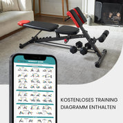Finer Form Multifunktionale FID Hantelbank für Ganzkörpertraining, übergroße Rückenverlängerung, römischer Stuhl, verstellbare Bauchmuskelbank, Schrägbank, Flachbank