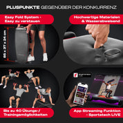 Sportstech Hantelbank Klappbar für Zuhause, 40in1 Schrägbank & Flachbank mit Bankdrücken, Rückentrainer, bench press, Deutsche Qualitätsmarke, sicheres Verstellsystem, BRT400
