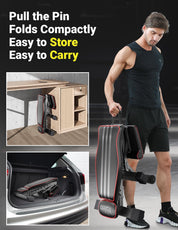 YOLEO 300kg Klappbare Hantelbank Multifunktion mit Erweiterte Rücken und Kopf und Wirbelsäulenstütze, Training Fitness Bank Bauchtrainer Schrägbank mit 10-Fach Verstellbarer Rückenlehne